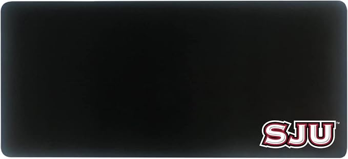 Saint Joseph's University Classic Cloth Desk Mat, Durable Office Supplies, Non-Slip Base, Responsive Desk Pad with Smooth Cloth Surface, Black