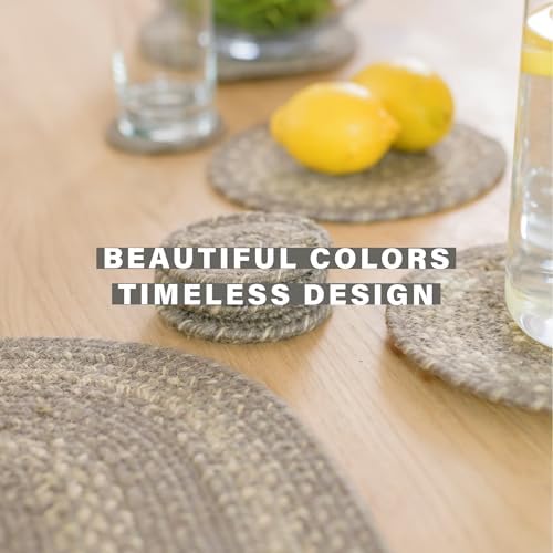 Homespice Grey Cloud Braided Table Runner for Farmhouse Decor, Rect 11x36