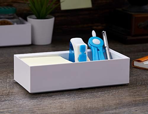 Bostitch Office Konnect Wide Accessory Tray, Desk Organizer, Storage, White