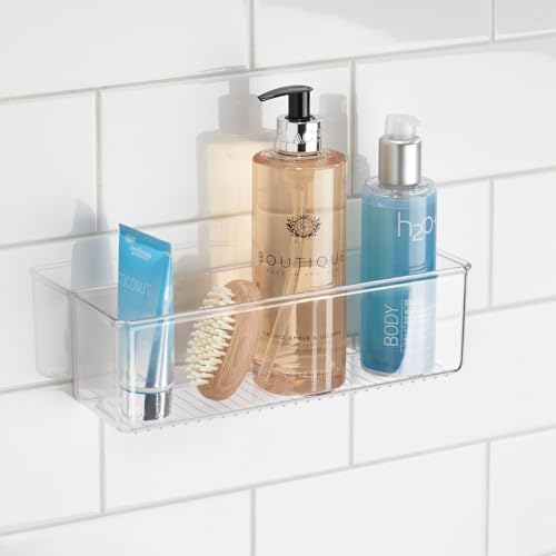 iDesign Adhesive Organizer Bin, Set of 4, Clear