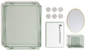 U Brands Magnetic Locker Organizer Kit with Decor, Green