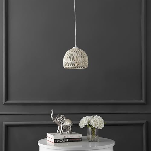 JONATHAN Y Campana 1-Light Pendant Dome Ceiling Lamp, 8.25", Cream