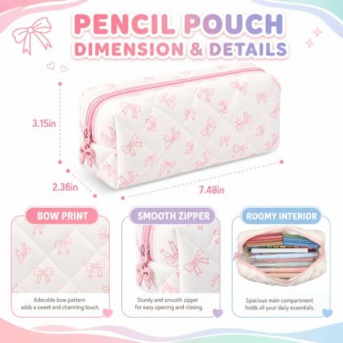 Jutom 39 Pcs Aesthetic Book Annotation Kit,Pink,Bow Style