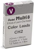 Pentel Arts 8 Colour Pencil Lead Refill, Violet, 24 Pieces of Lead (CH2-V)