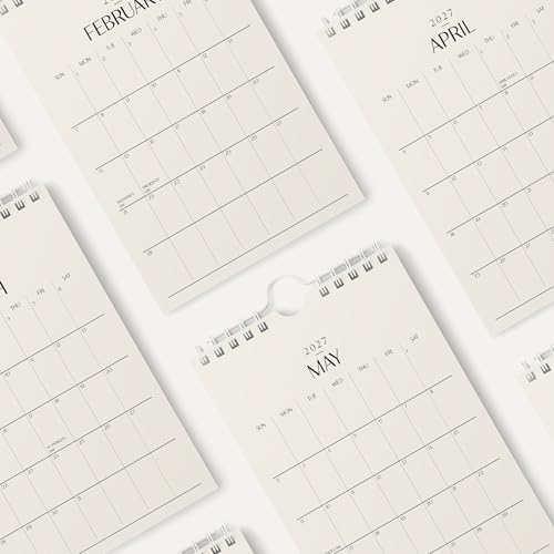 Karto Small Wall Calendar 2026-2027 6x9 in - Beige 2.0