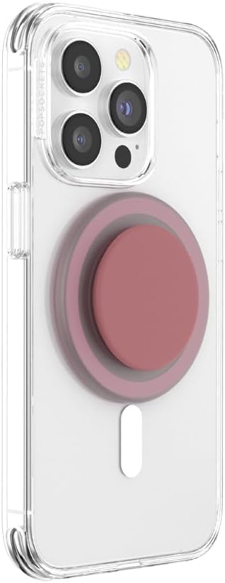 PopSockets Phone Grip for MagSafe, Magnetic Holder- Clay | Removable, For Kindle / Android / iPhone, With Magnet, Pink, Western, Boho, Aesthetic