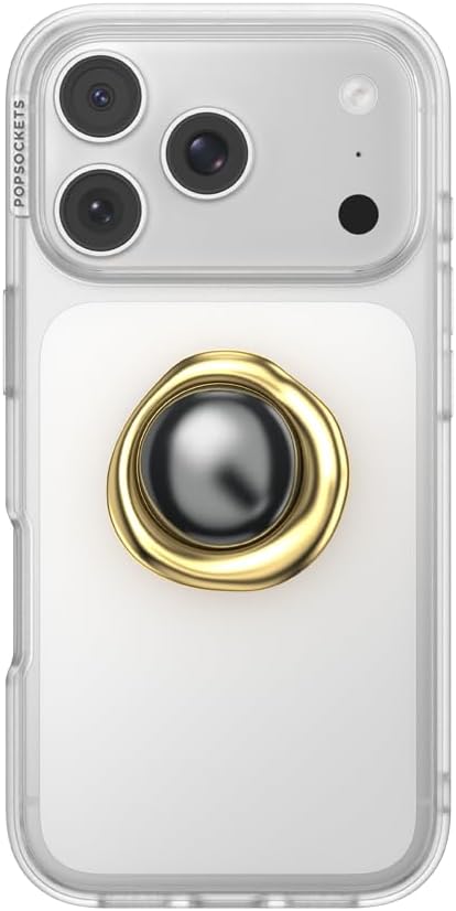 PopSockets Adhesive Phone Grip, Holder- Beholder Eye Gold | Secure Comfortable Hold, Anti-Drop, Kickstand, Pearl, Pretty, Bling, Crystal, Enamel, Designs