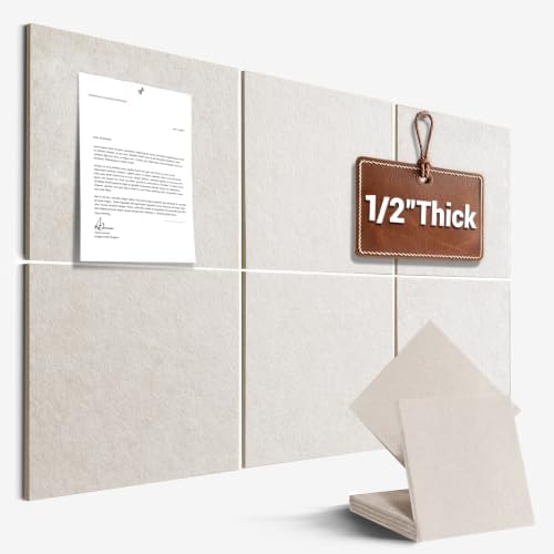 36" x 24" Large Felt Bulletin Board 1/2" Thick, Oatmeal