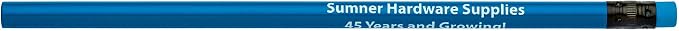 Pencil Guy Promotional Personalized Imprinted Blue Neon Round Pencils 144 to a Box; 19 Colors to Choose From