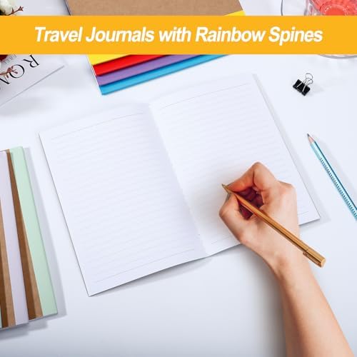 32 Pack Composition Notebooks Bulk, A5 Kraft Notebooks, 8 Colors