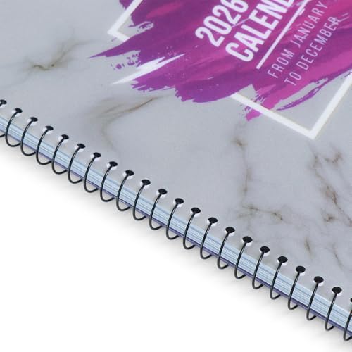RE-FOCUS THE CREATIVE OFFICE 2026 Calendar Planner 13 month with To-Do Lists for Tasks, Notes or Appointments. Sturdy Planner for At-A-Glance View of Daily Schedule & Weekly Agenda- Purple