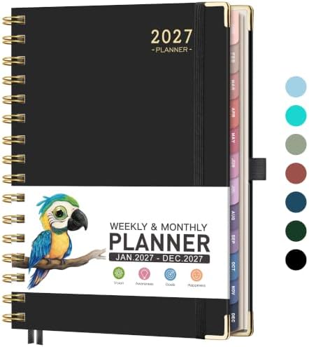 RETTACY 2027 Planner, Weekly and Monthly, A5 Size (5.7" x 8.3")