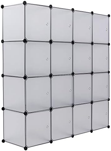 Savins gt1-zj 16-Cube Storage Shelf Cube Shelving Bookcase Bookshelf Organizing Closet Toy Organizer Cabinet White Color