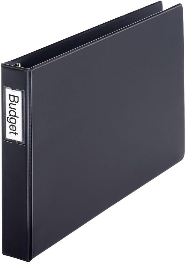 Cardinal 12122 Premier Easy Open 11 x 17 Locking Slant-D Ring Binder, 1 1/2" Cap, Black