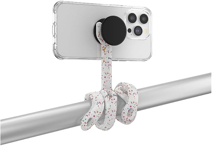 PopSockets Flexible Phone Mount & Stand- Coconute Creme | Flex Mount & Tripod, Content Creators, Hands-Free, Rainbow, Colorful, Electronic Accessories, For iPad/Kindle/iPhone/Android