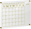 Martha Stewart Grayson Acrylic Wall Calendar with Notes, Clear/Gold
