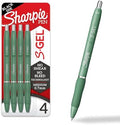 Sharpie S-Gel Gel Pens Drawing Pens Gel Ink For Journaling Writing Coloring Medium Point (0.7Mm) Green Barrel Black Ink 4 Count, Pack of 36