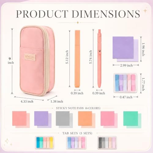 Aesthetic School Supplies Pen Highlighter - Bible Writing Correction Set | 27 Pcs Cute Stationery Set Bible Note Taking Supplies Aesthetic Highlighter Pencil Case Bag Study Supplies for School College
