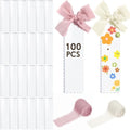 Yeaqee 100 Pcs Scallop Shaped Clear Acrylic Bookmark Blanks with Ribbon