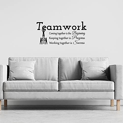 Teamwork Coming Together is The Beginning Keeping Together is Progress Working Together is Success Vinyl Wall Decal Inspirational Quote Motivational Saying Art Letters Office Wall Room Decor