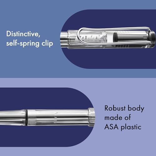 Lamy safari vista - Rollerball Pen with ergonomic grip & line width M - for pleasant long writing - made of robust ASA plastic - including rollerball refill M 63 in blue