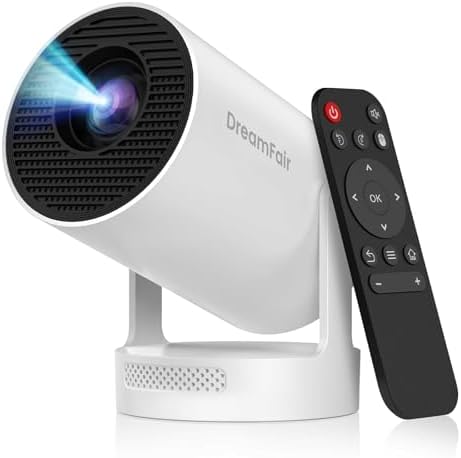 【Electric Focus】Mini Projector, Support 4K 1080P, 210 ANSI Portable Projector with WiFi and Bluetooth, Auto Keystone Correction Video Projector, Compatible with Smartphone,TV Stick,Laptop