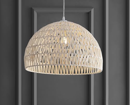 JONATHAN Y Campana 1-Light Pendant Dome Ceiling Lamp, 20", Cream