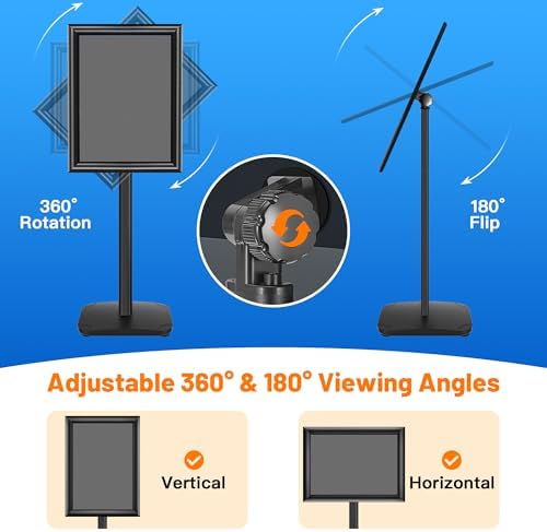Heavy Duty Pedestal Sign Holder, 11"x17" Sign Stand Outdoor Indoor
