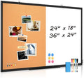 Magnetic Dry Erase White Board Cork Board Combo for Wall with Accessories