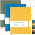 College Ruled Notebook, Large A4 Hardcover Leather Journal for Women Men