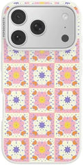 PopSockets iPhone 17 Pro Phone Case with MagSafe- Desert Crochet | Magnetic, Wireless Charging, Camera & Drop Protection, Western, Boho, Aesthetic, iPad, Removable, Popper