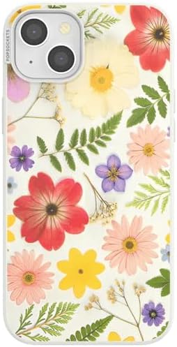 PopSockets iPhone 15 Plus Phone Case with MagSafe- Wild Blooms | Magnetic, Wireless Charging, Camera & Drop Protection, Western, Boho, Aesthetic, Flower, Floral