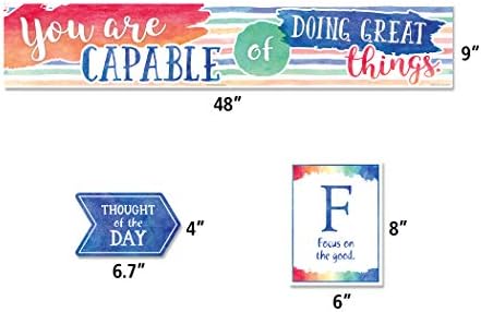 Watercolor You are Capable of Doing Great Things Bulletin Board (Pack of 2)