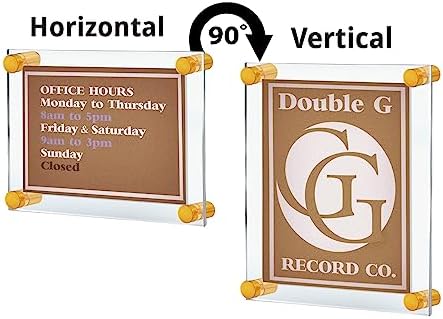 Azar Displays 105524-GLD Acrylic Floating Double Panel Wall Frame,18" x 24" Graphic Size, Overall Frame Size: 18" x 24", Gold