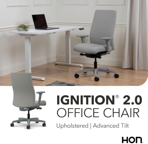 HON Ignition 2.0 Ergonomic Office Chair, Lumbar Support, Desk Chair, Fog