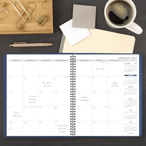 AT-A-GLANCE 2027 Planner, Monthly, 15-Month Jan-Mar, 9" x 11", Unruled Daily Blocks, Blue (702502027)
