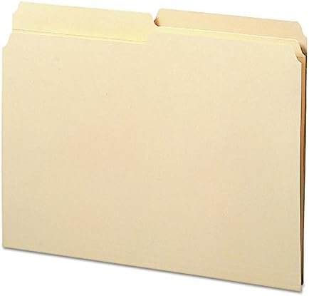Smead File Folder, Reinforced 1/2-Cut Tab, Assorted Positions, Letter Size, Manila, 100 per Box (10326)