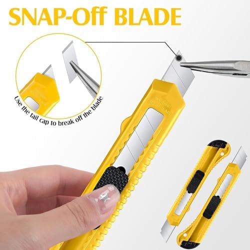 200 Pcs Box Cutter Retractable 18mm Blade for Office Craft Home
