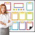 16 Pcs Magnetic Write Wipe Organization Chart, Colored Folders