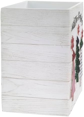 Avanti Linens - Wastebasket, Decorative Trash Can, Resin Bathroom Essentials, Christmas Decorations (Tis The Season Collection)