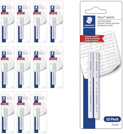 STAEDTLER Mars Plastic Eraser Refills - 12 Pack, 24 Count