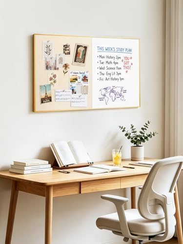 ARCOBIS Dry Erase Cork Board Combo