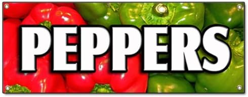 Peppers Banner Sign hot Sweet Jalapeno Produce