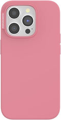 PopSockets iPhone 15 Pro Phone Case with MagSafe- Putty | Magnetic, Wireless Charging, Camera & Drop Protection, Pink, Winter, Snowflake