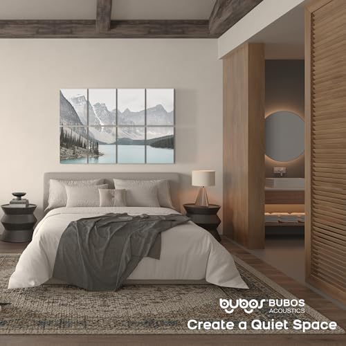 BUBOS 8 Pcs Art Acoustic Wall Panel,47.2”x31.4”Self Adhesive for Home Decor