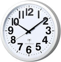 Wall Clock – 12" Atomic Analog Wall Clock with Large Numbers | Battery Operated, Radio Controlled with Automatic Daylight Saving Time | Silver Trim