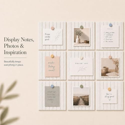 Stripe Felt Bulletin Board Tiles, Cork Board Alternative 24 x 36 in
