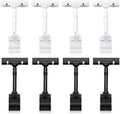 8 Pcs Double Sided Sign Clips, Swivel Sign Holders for Stores, Black& White