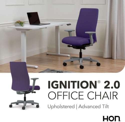 HON Ignition 2.0 Ergonomic Office Chair, Lumbar Support, Desk Chair, Iris