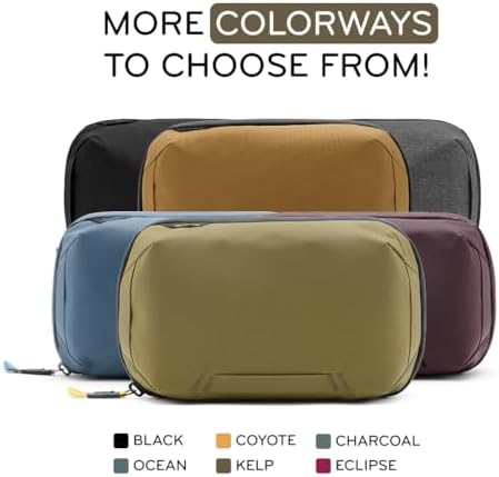 Peak Design Tech Pouch, Ocean, Electronics Organizer for Travel or Everyday Carry, Origami-Style Storage, Cable Pass-Through, Weatherproof Recycled Nylon, Gear Carry Bag for Men and Women
